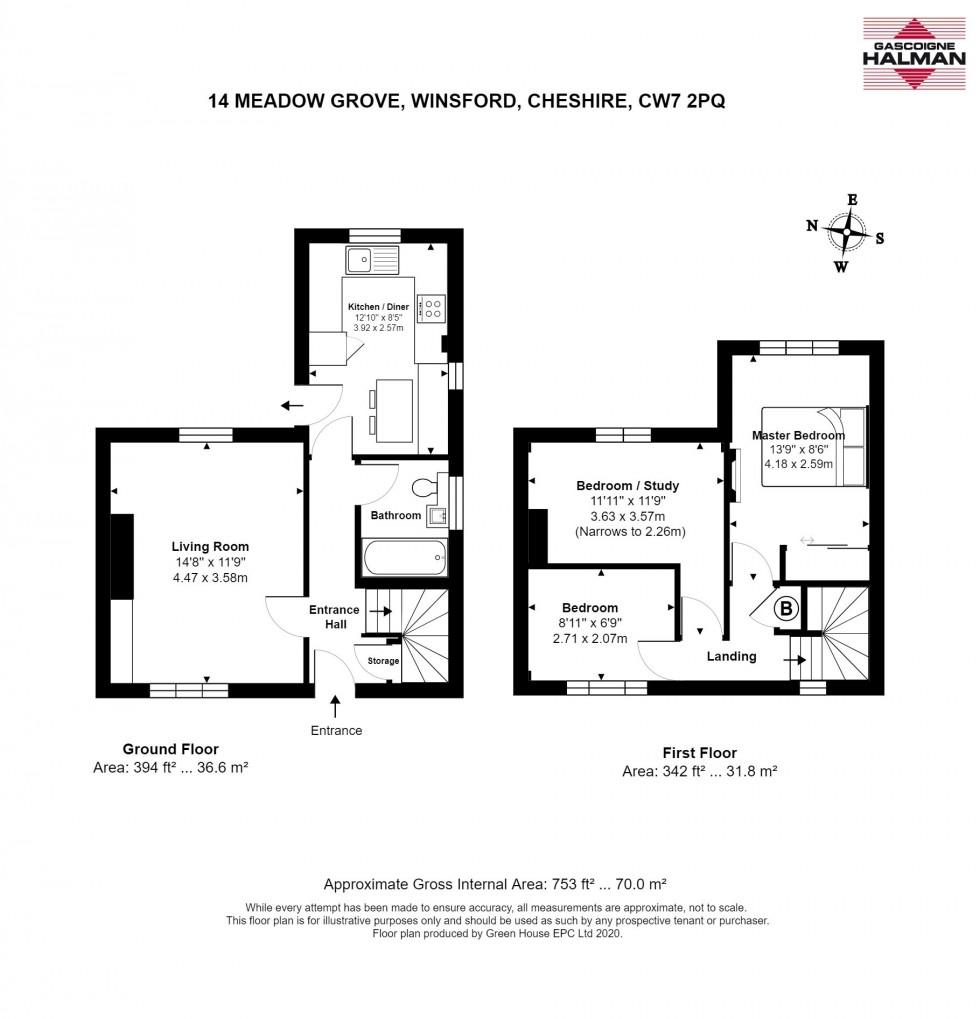 Floorplan for Meadow Grove, Winsford