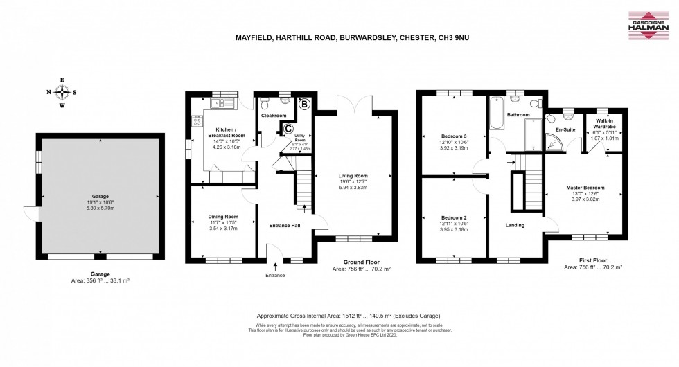 Floorplan for Harthill Road, Burwardsley