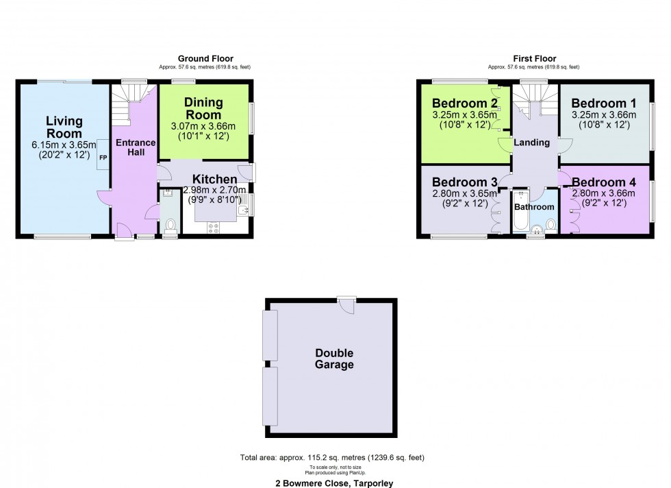 Floorplan for Bowmere Close, Tarporley