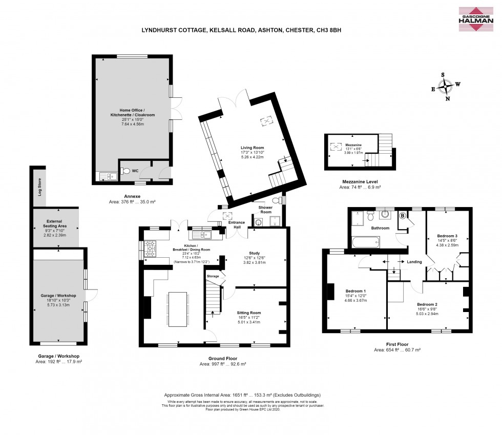 Floorplan for Kelsall Road, Ashton, Chester