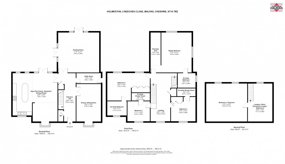 Floorplan for Beeches Close, Malpas