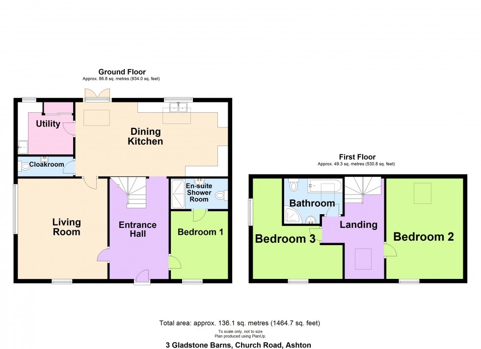 Floorplan for Barn 3, Gladstone Barns