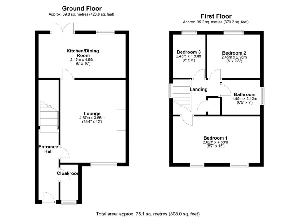 Floorplan for Waterside Drive, Frodsham