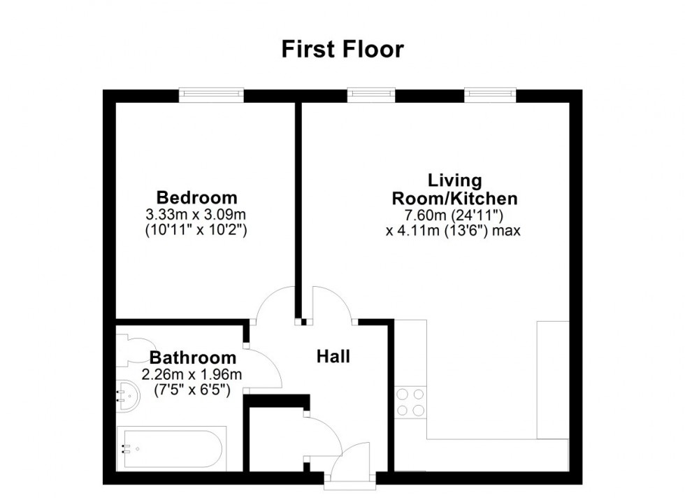 Floorplan for Lock , The Decks, Runcorn