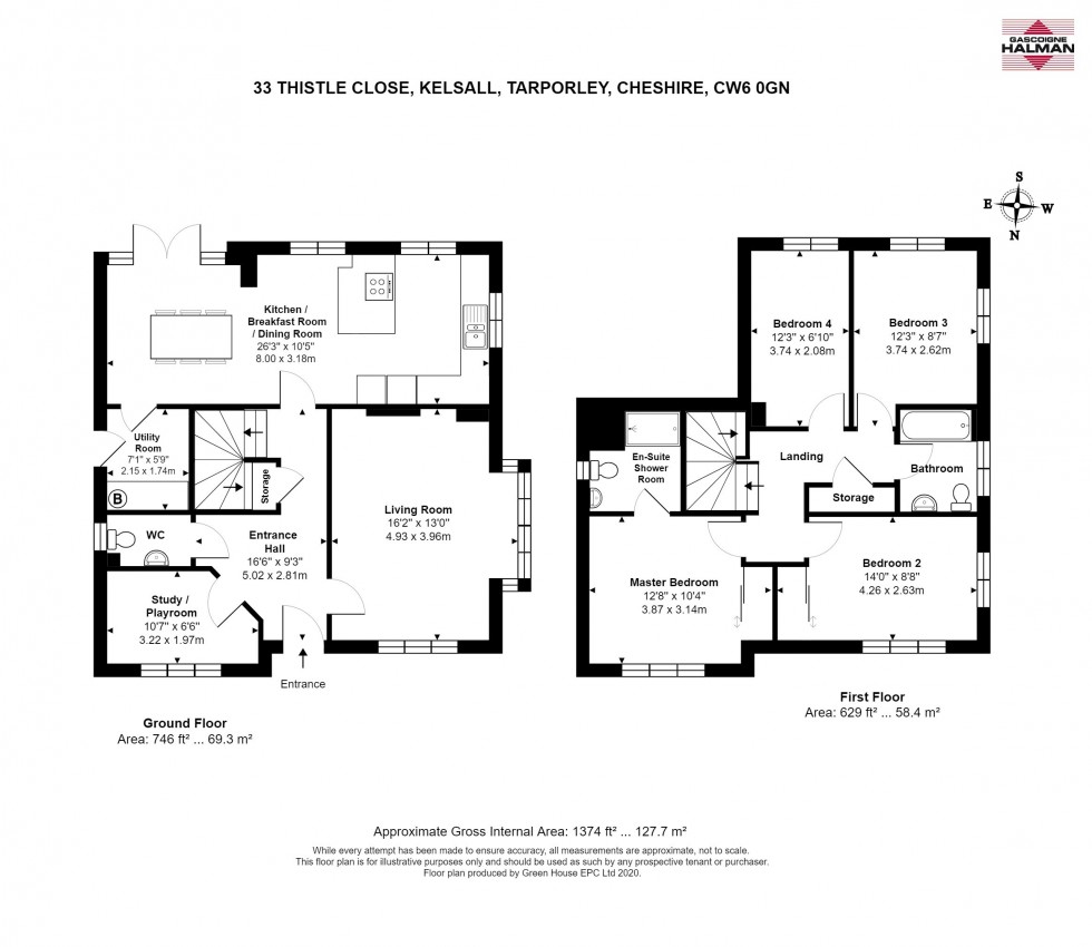 Floorplan for Thistle Close, Kelsall