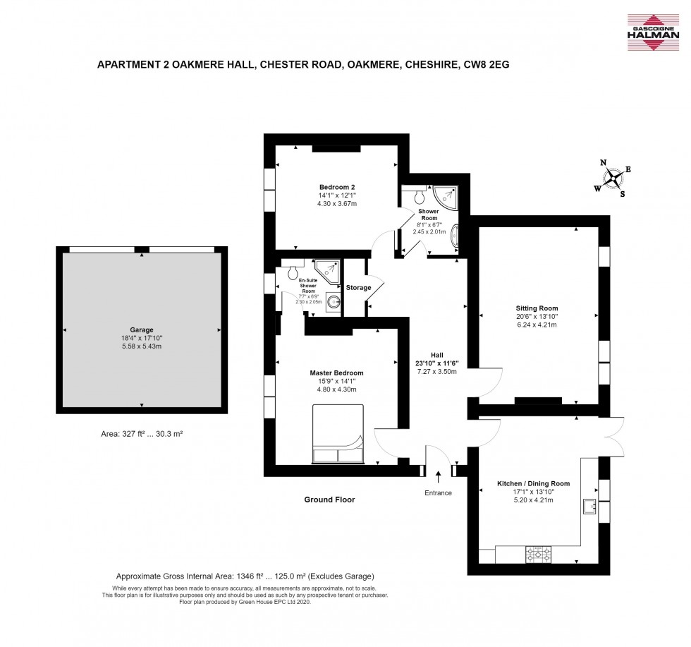 Floorplan for Chester Road, Oakmere, Northwich