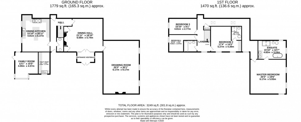 Floorplan for Swythamley Hall, Rushton Spencer