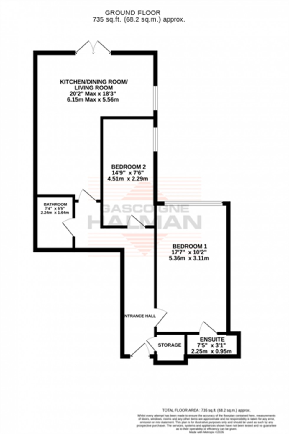 Floorplan for Dane Road, Metro House, M33