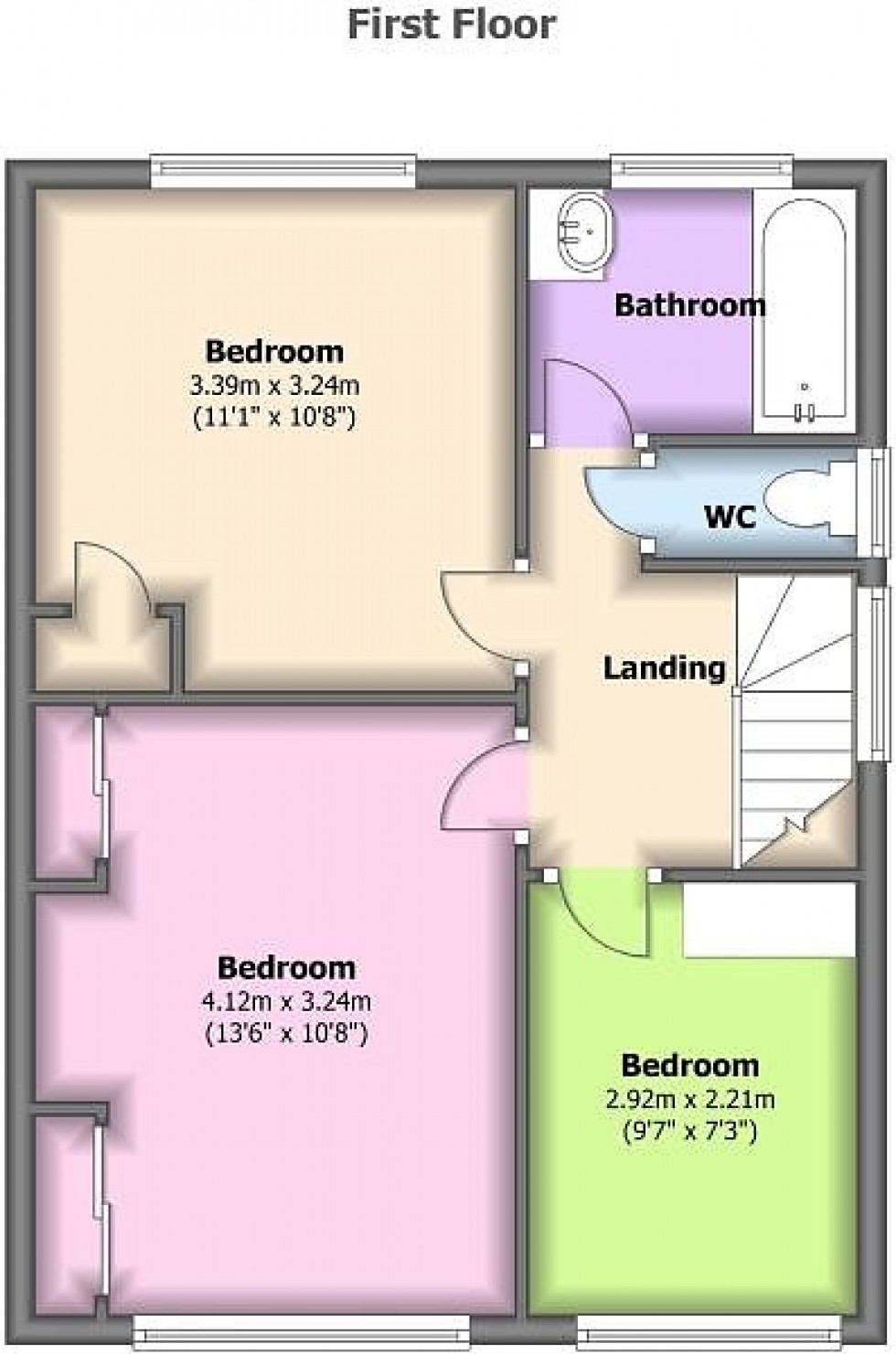 Floorplan for Moss Lane, Cuddington