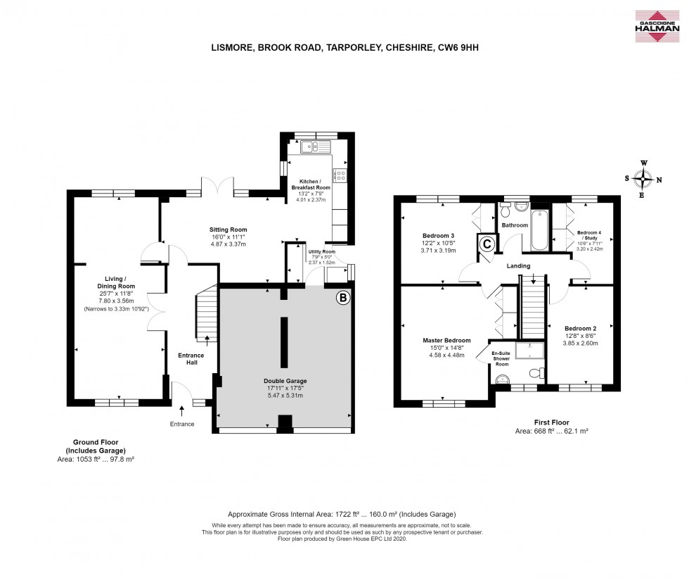 Floorplan for Brook Road, Tarporley