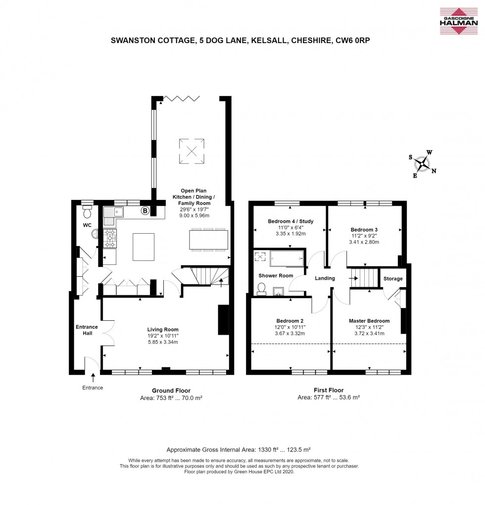 Floorplan for Dog Lane, Kelsall