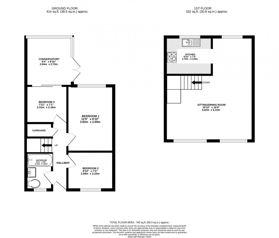 Floorplan for Chestnut Close, Wilmslow