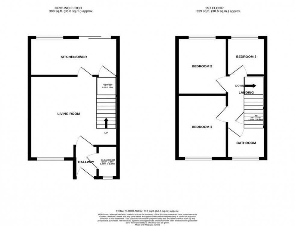 Floorplan for Neston Close, Helsby, Frodsham