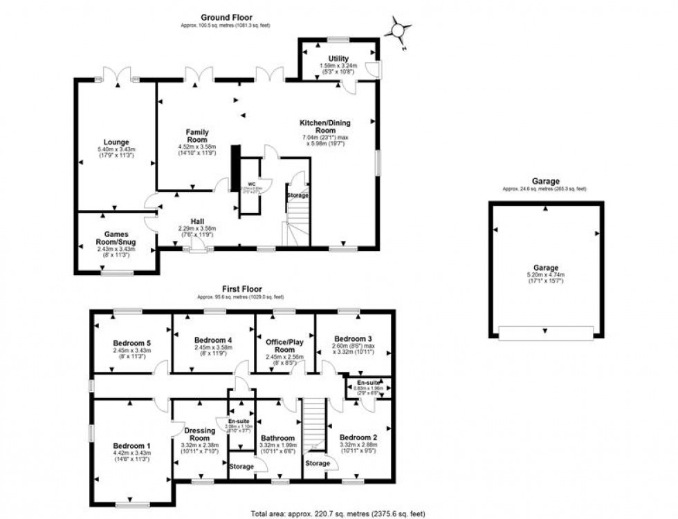 Floorplan for Warren Court, Frodsham