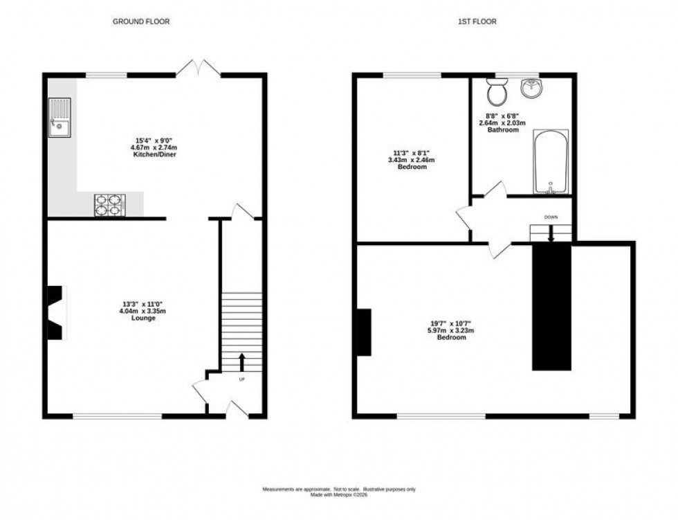 Floorplan for Roscoe Crescent, Weston Point, Runcorn