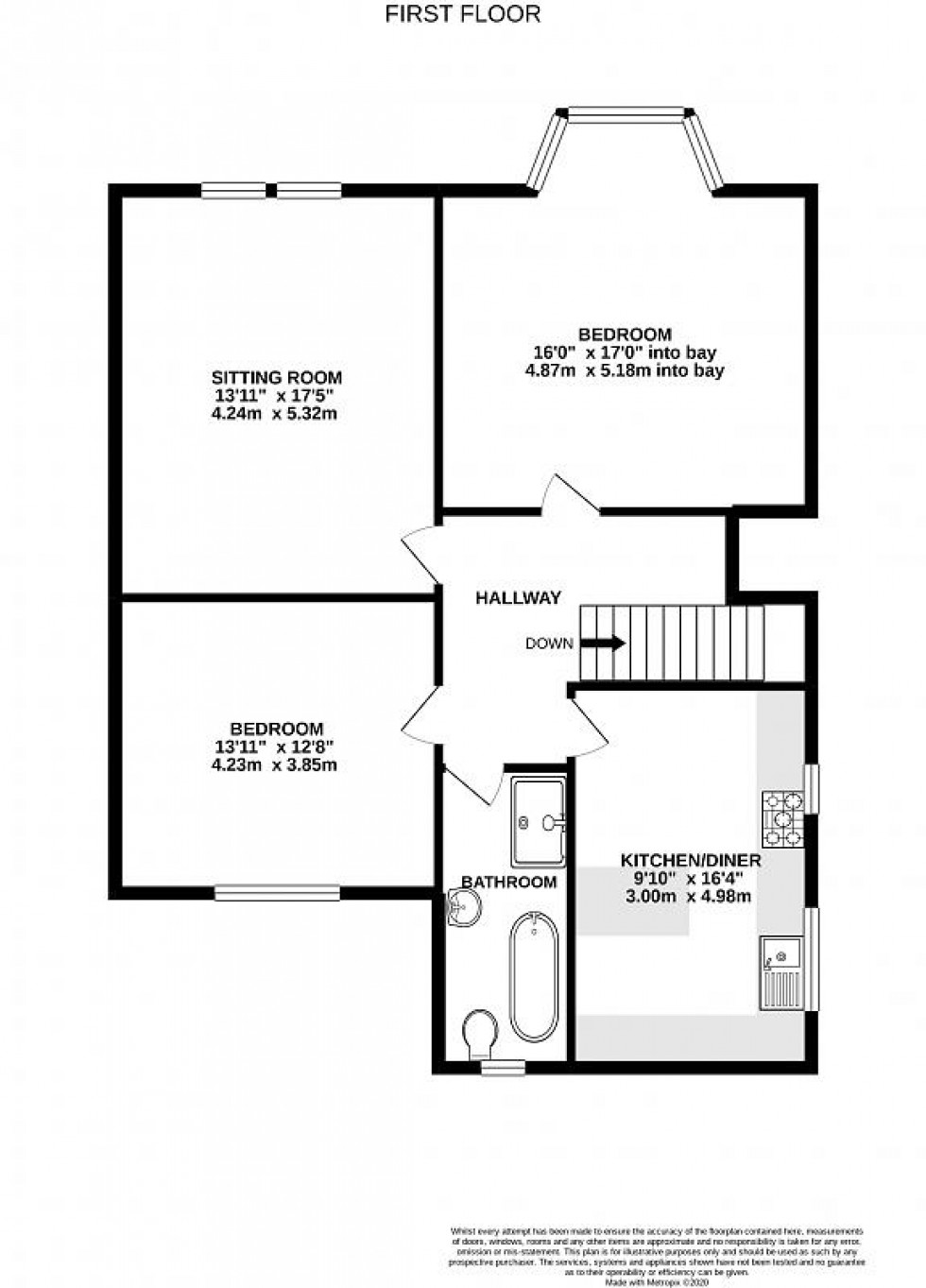 Floorplan for Spencer Road, Buxton