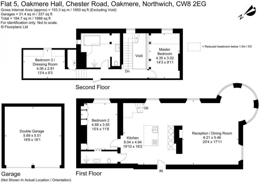 Floorplan for Oakmere Hall, Chester Road, Oakmere