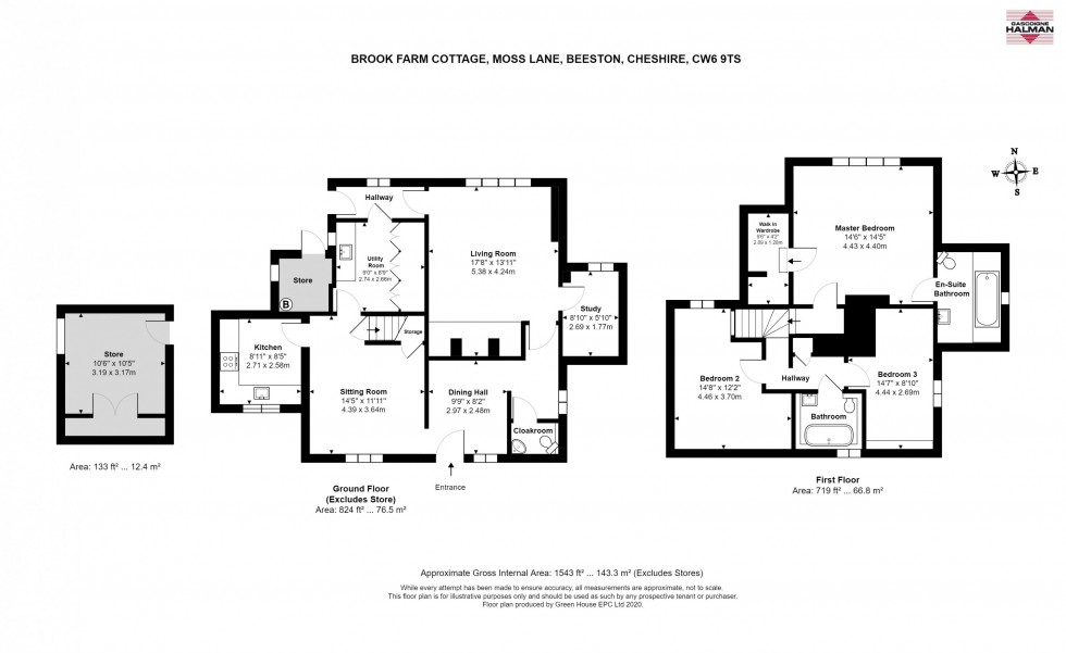 Floorplan for Moss Lane, Beeston