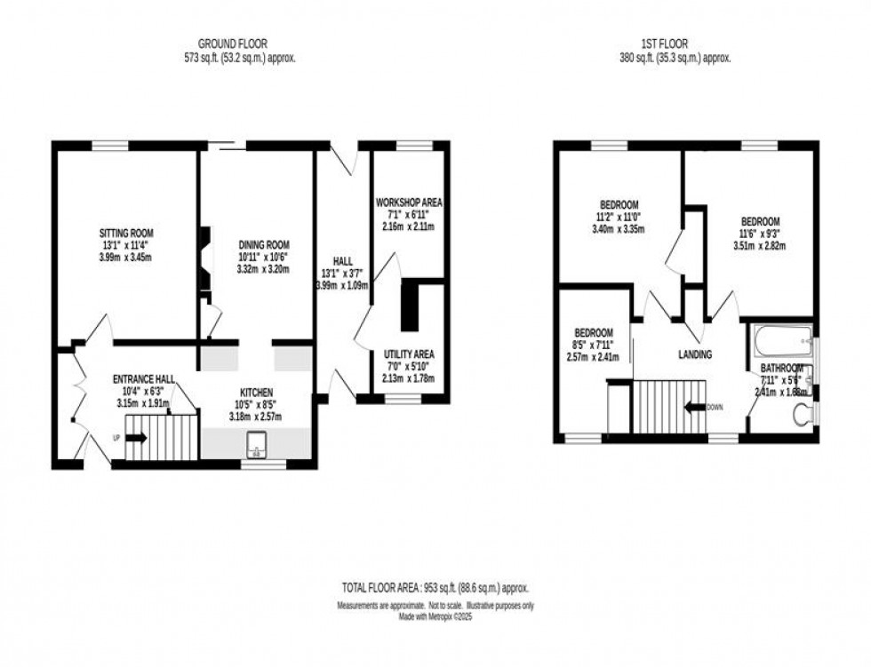 Floorplan for Shallcross Avenue, Whaley Bridge, High Peak