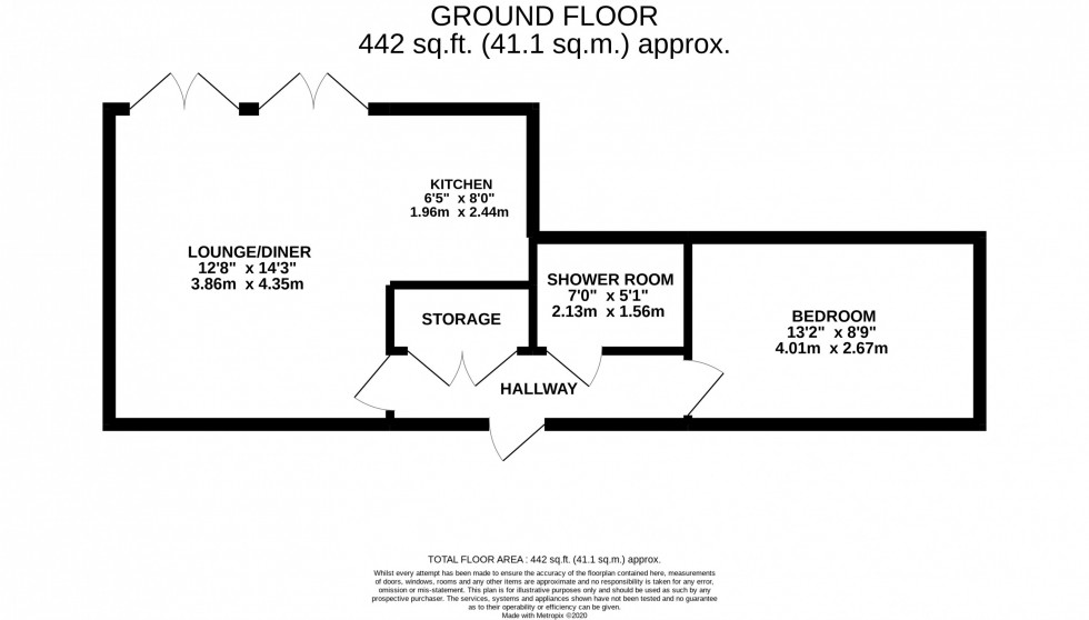 Floorplan for Cherry Tree House, Great Moor