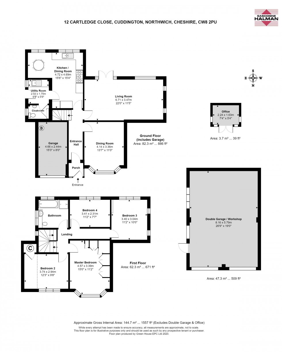 Floorplan for Cartledge Close, Cuddington, Northwich