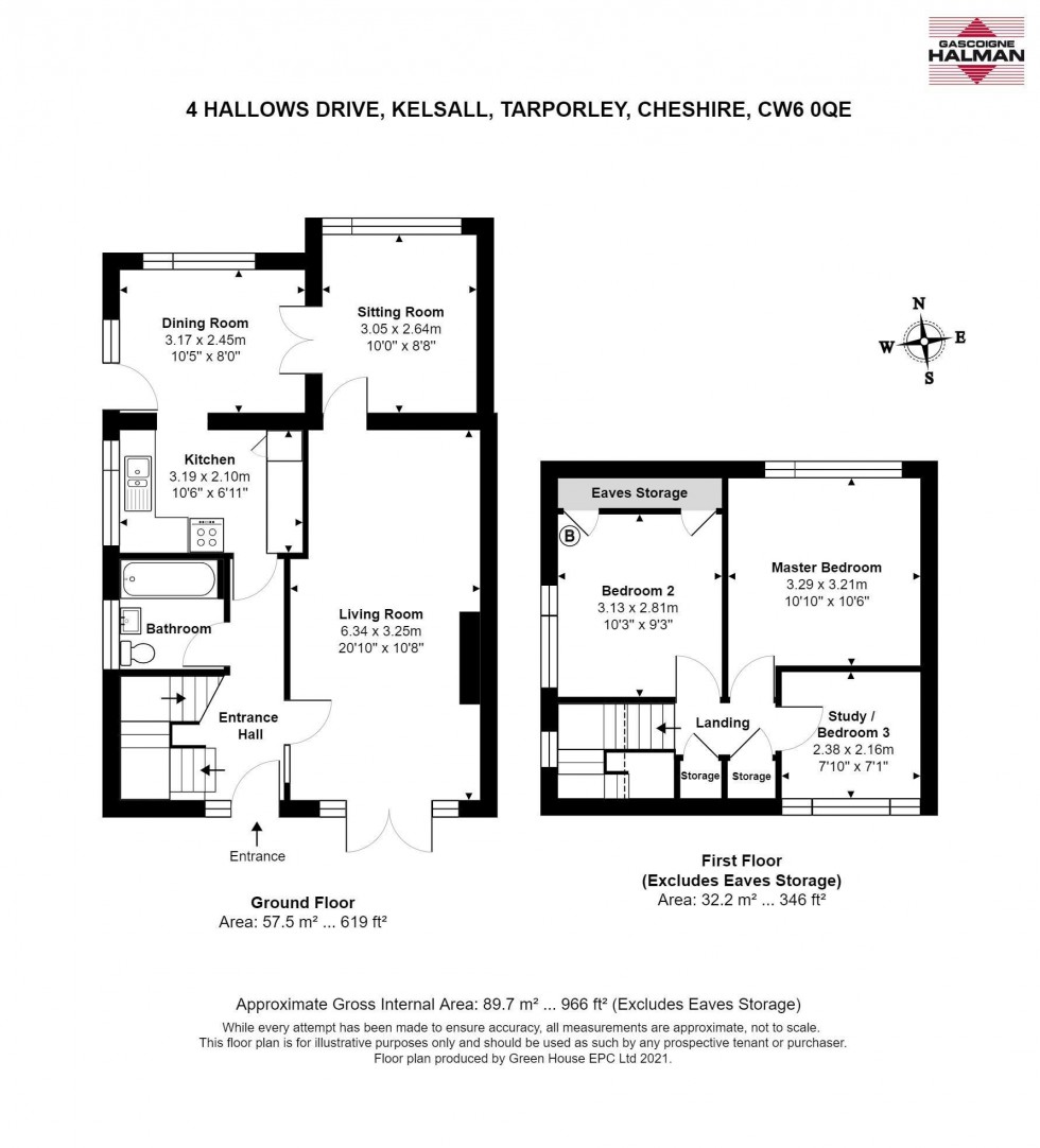 Floorplan for Hallows Drive, Kelsall, Tarporley