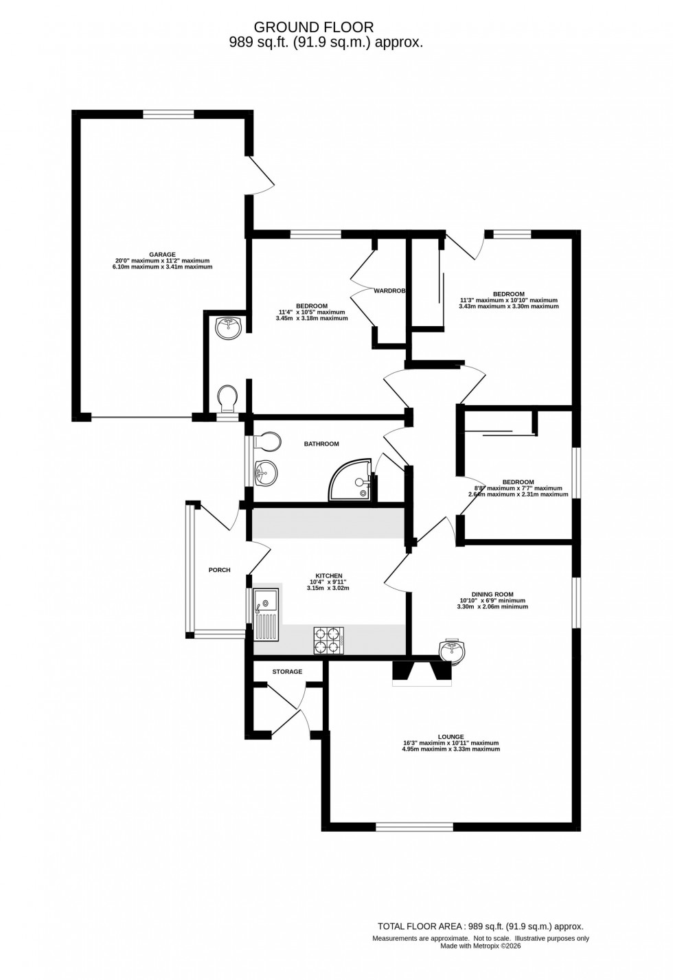Floorplan for Coniston Drive, Holmes Chapel, CW4