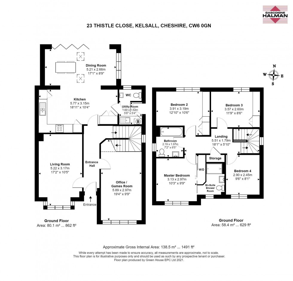 Floorplan for Thistle Close, Kelsall