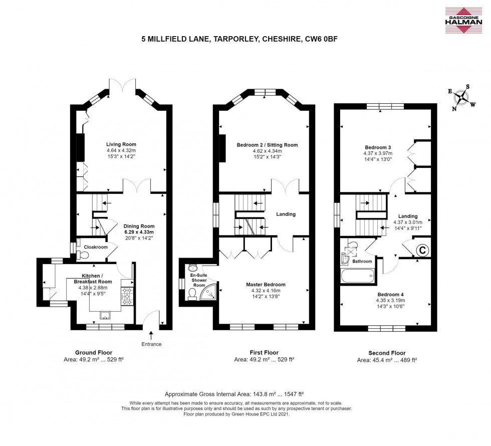 Floorplan for Millfield Lane, Tarporley