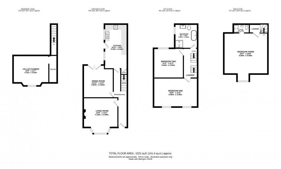 Floorplan for Cambridge Road, Stockport, SK4