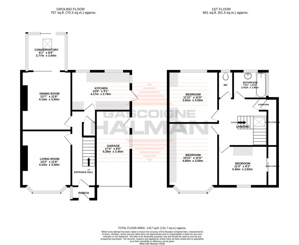 Floorplan for Avonlea Road, Sale, M33