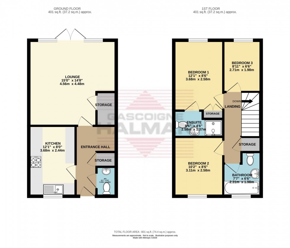 Floorplan for Honiton Avenue, Hyde, SK14