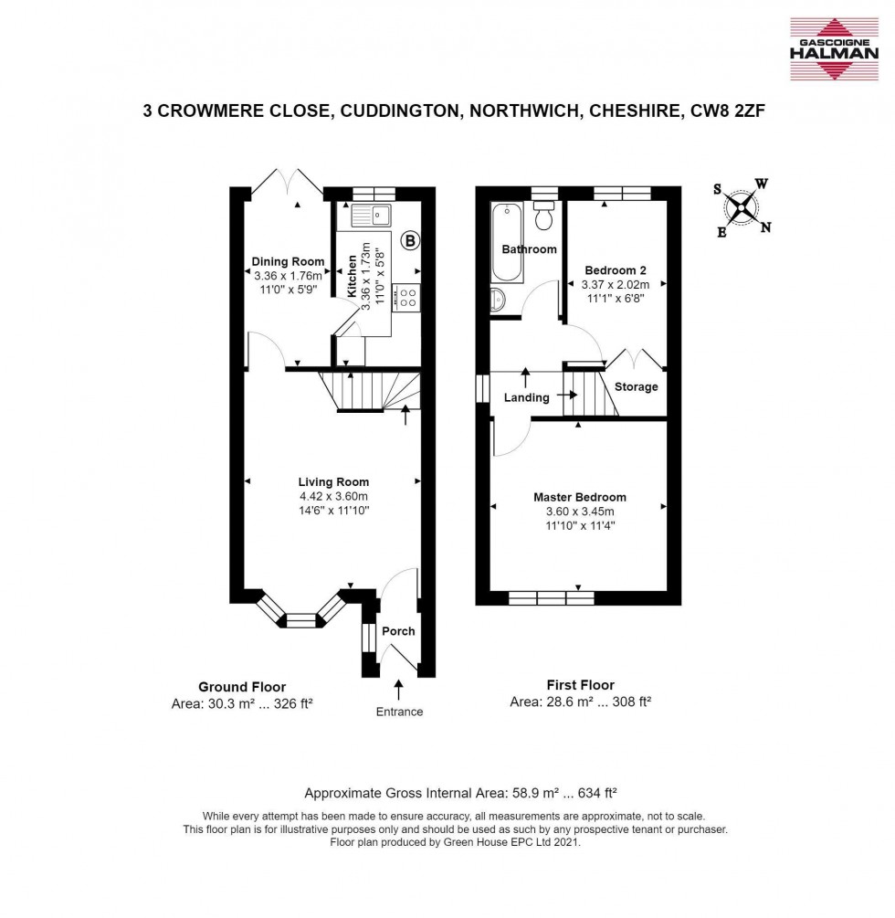 Floorplan for Crowmere Close, Cuddington