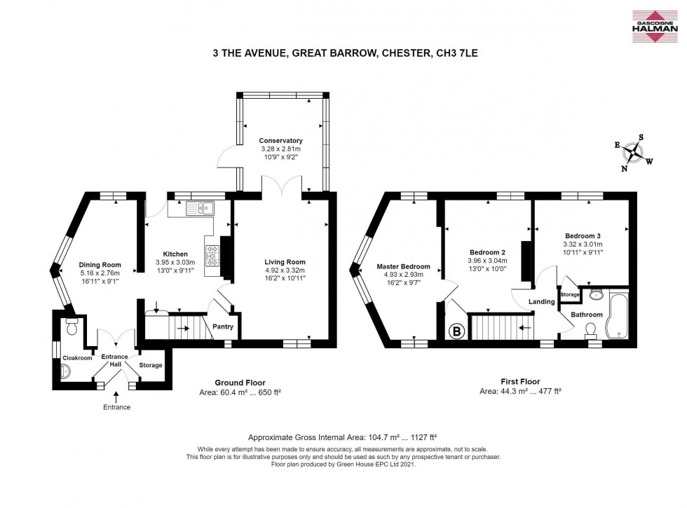 Floorplan for The Avenue, Great Barrow, Chester