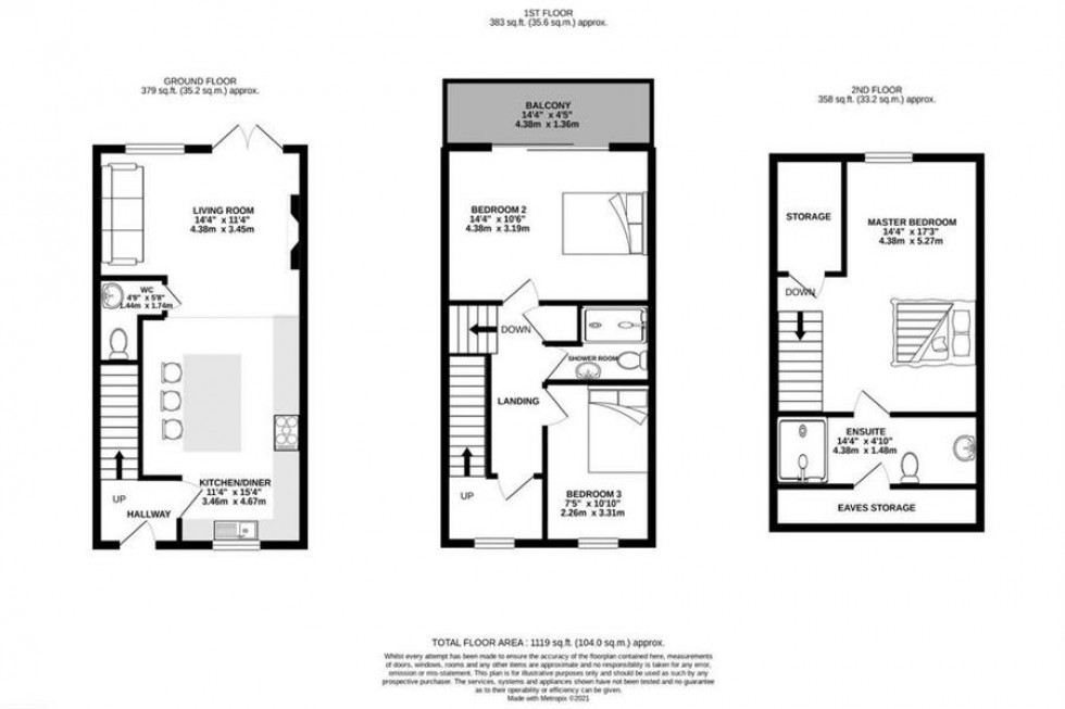 Floorplan for Ladyfield Street, Wilmslow