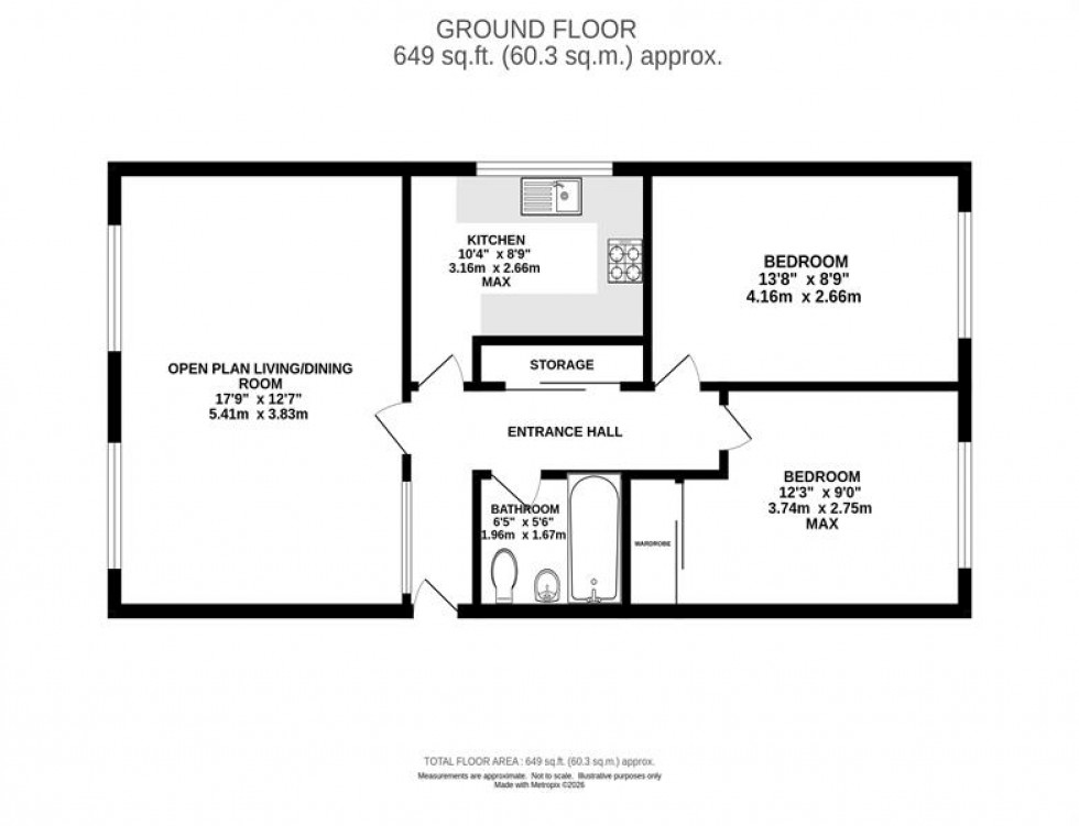 Floorplan for Mauldeth Close, Heaton Mersey
