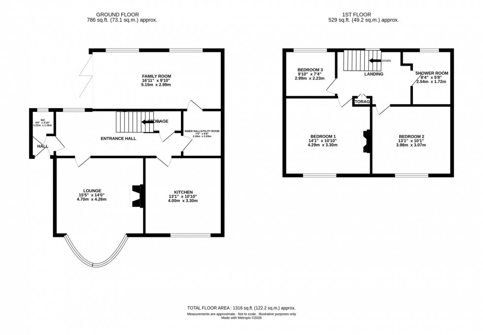 Floorplan for Fieldbank Road, Macclesfield, SK11