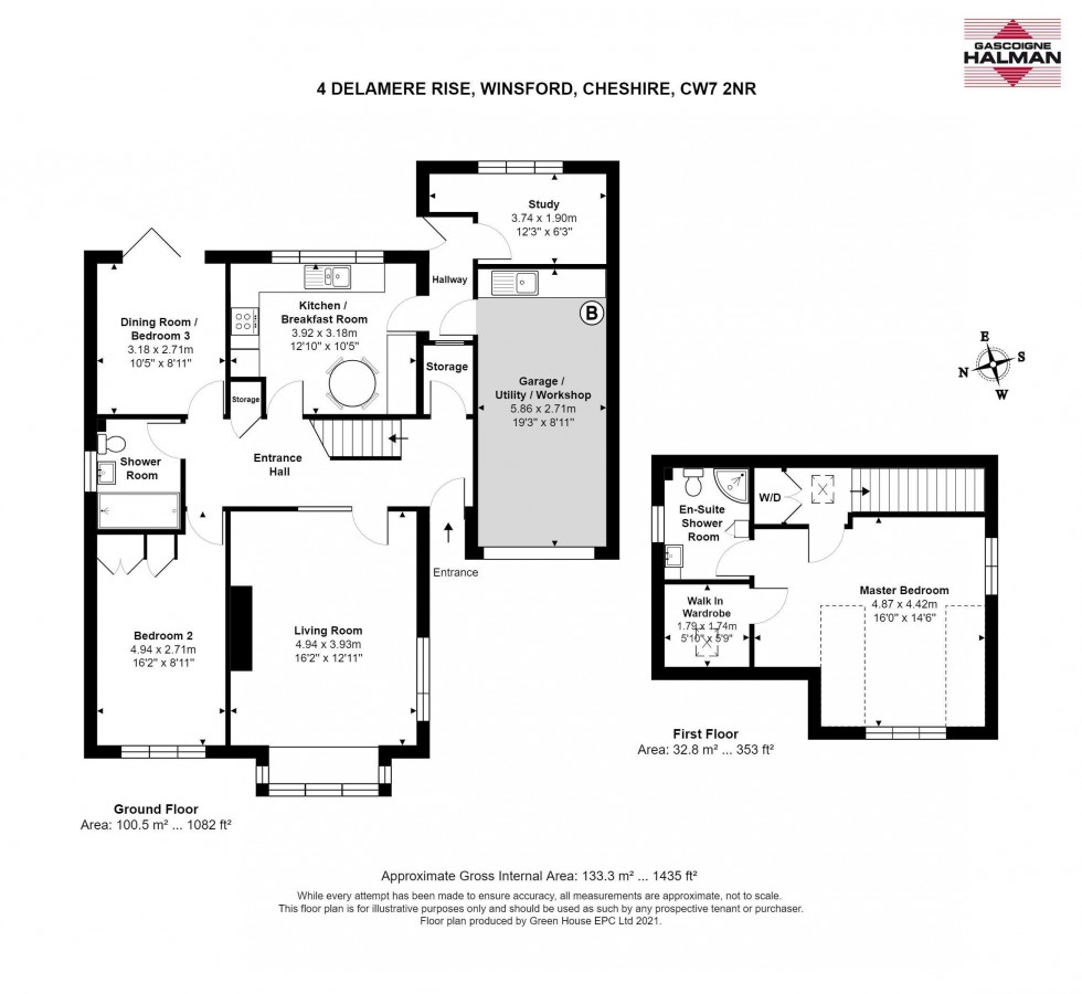 Floorplan for Delamere Rise, Winsford