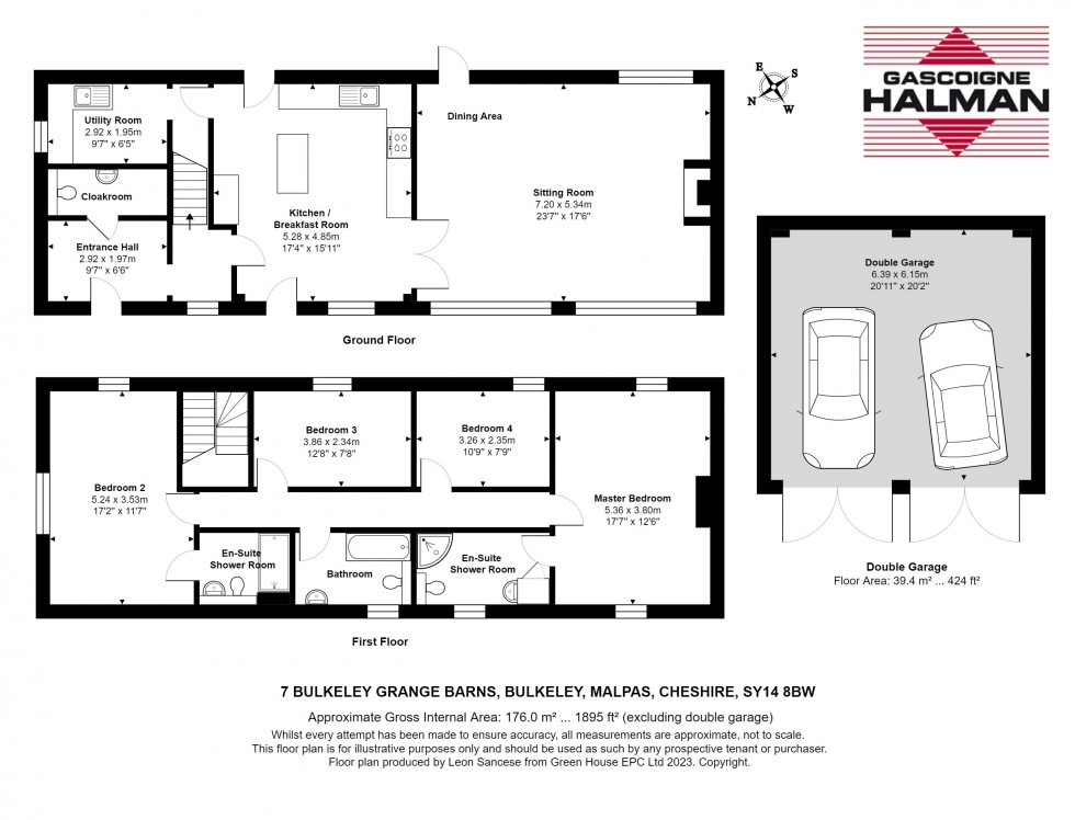 Floorplan for Bulkeley Grange Barns, Bulkeley