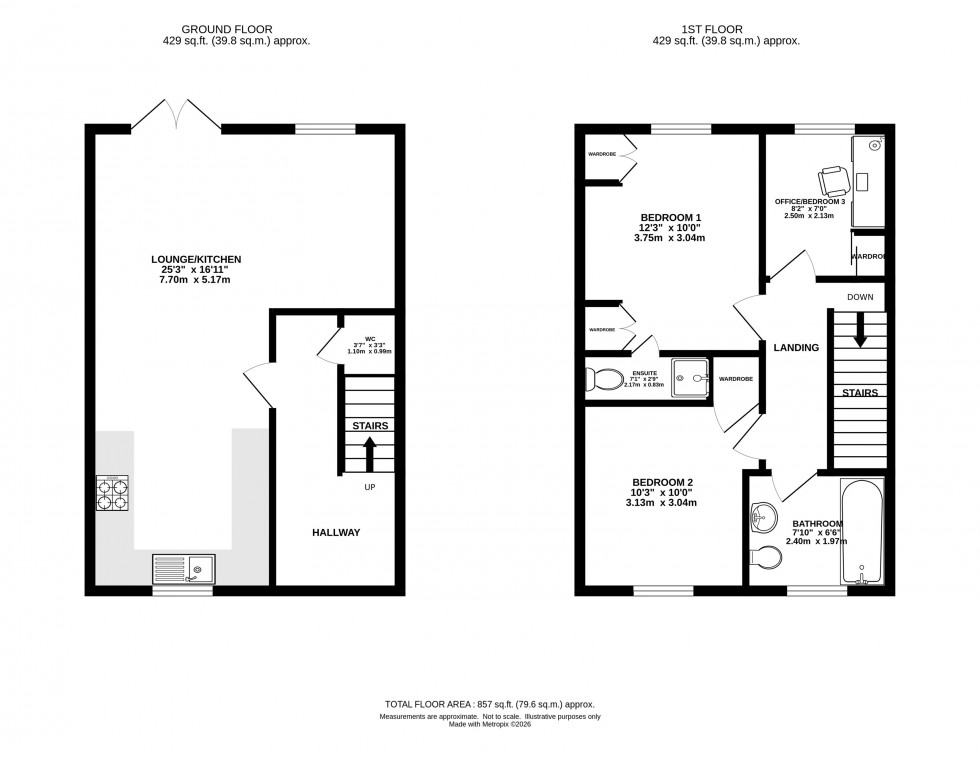 Floorplan for Compstall Road, Romiley, Stockport