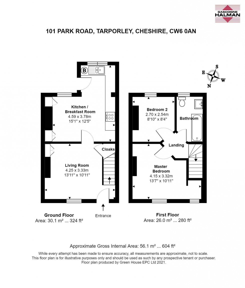 Floorplan for Park Road, Tarporley