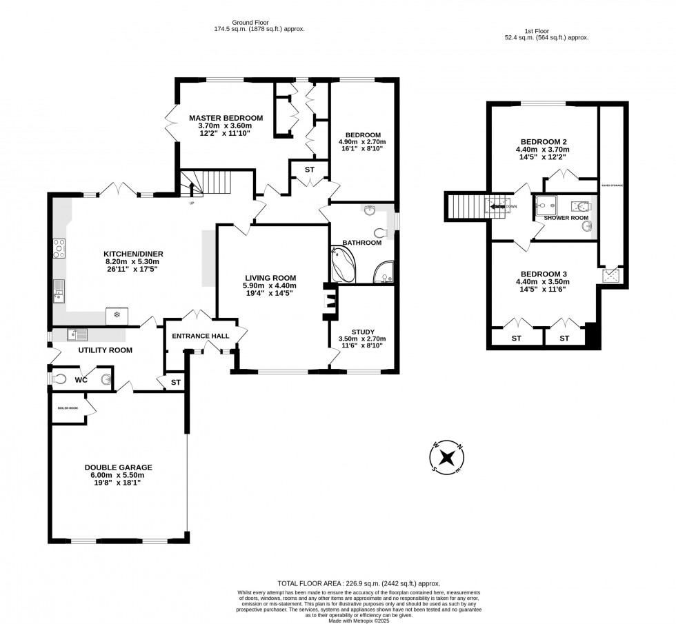Floorplan for 21 Weaverham Road - individual excellence in Sandiway