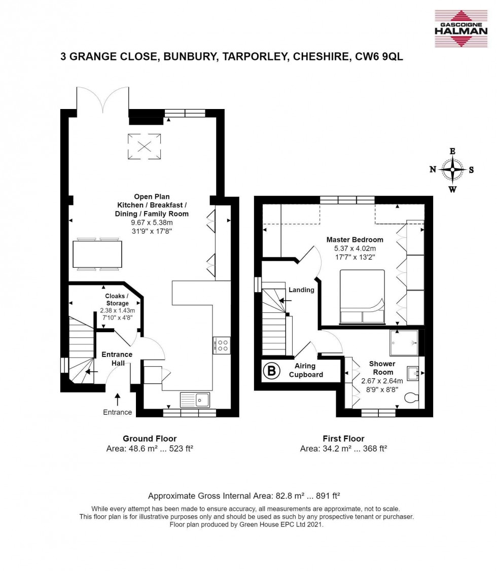 Floorplan for Grange Close, Bunbury, Tarporley