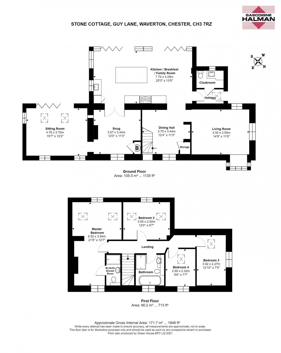 Floorplan for Guy Lane, Waverton