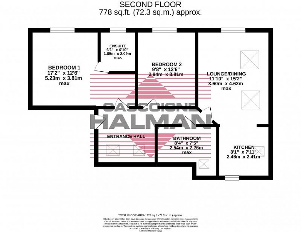 Floorplan for Hunston Road, Sale