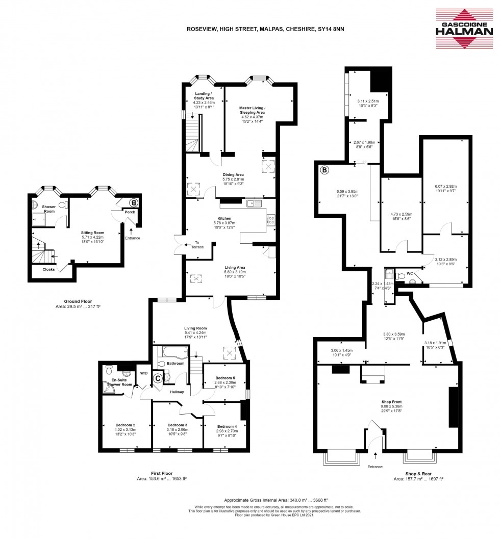 Floorplan for High Street, Malpas