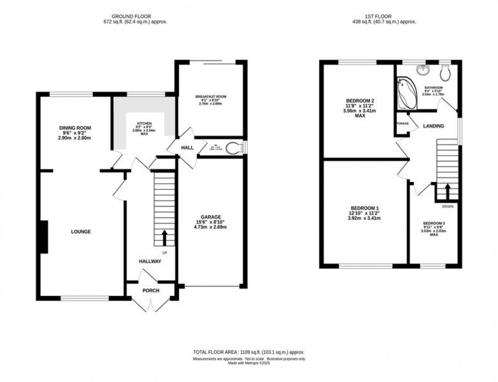 Floorplan for Green Lane, Heaton Moor