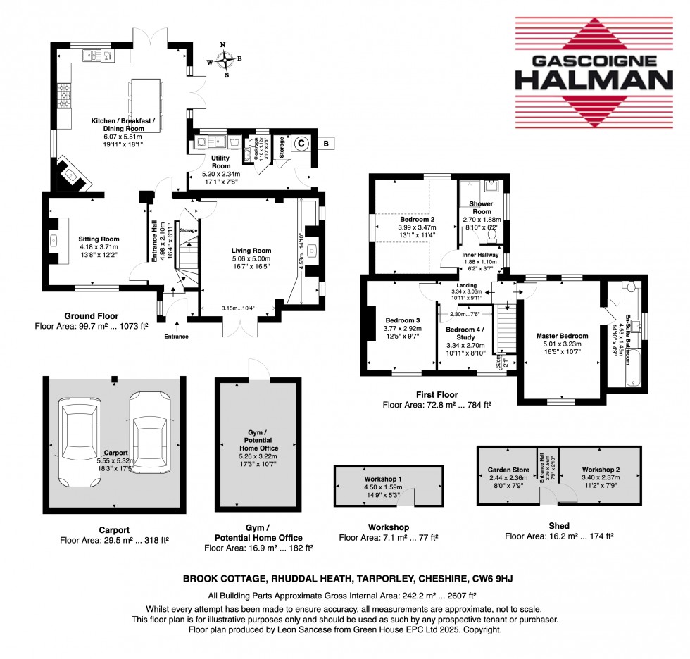 Floorplan for Very rare chance to acquire high quality renovated detached cottage in Tarporley