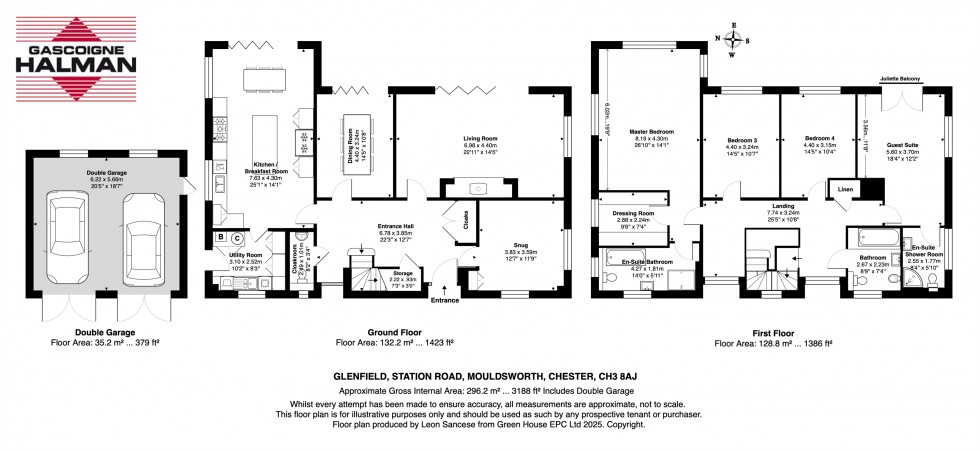 Floorplan for Excellent views and impeccable contemporary accommodation in Mouldsworth village