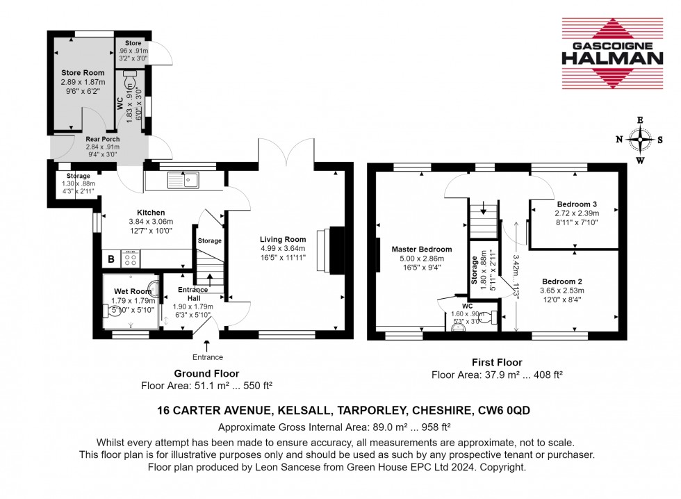 Floorplan for Carter Avenue, Kelsall